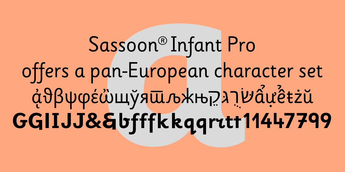 Ejemplo de fuente Sassoon Infant Pro #1